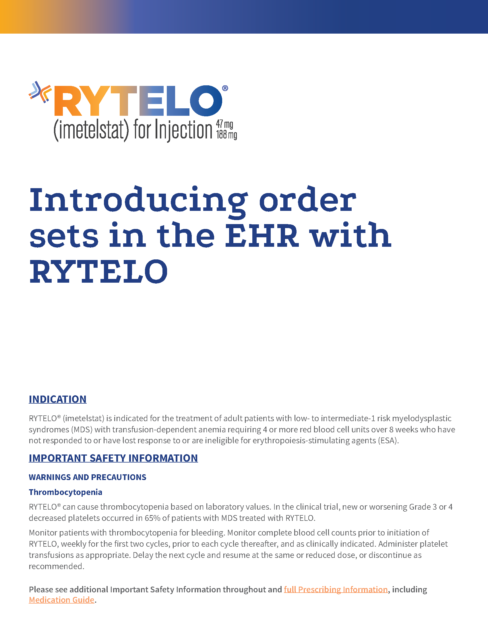 RYTELO Order Set Guide thumb